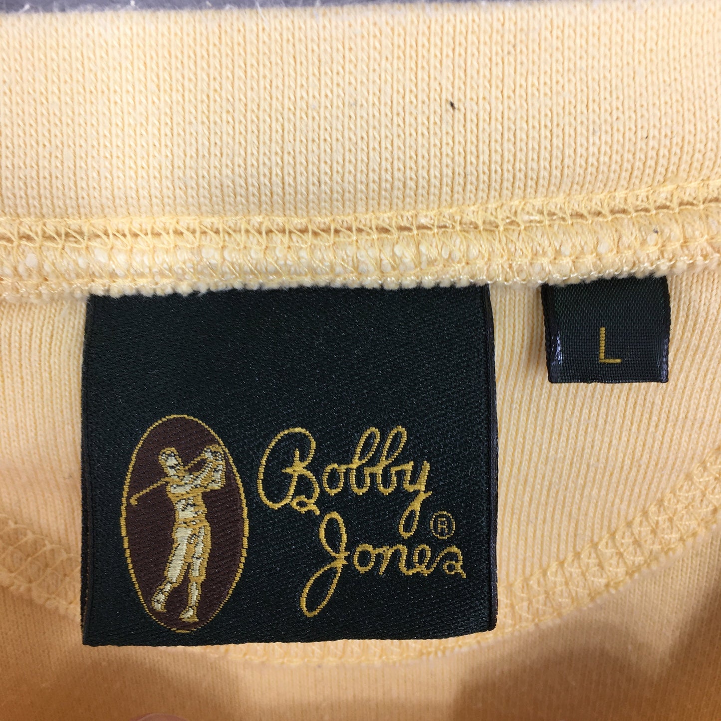 Bobby Jones Yellow Golfer Sweatshirt Large