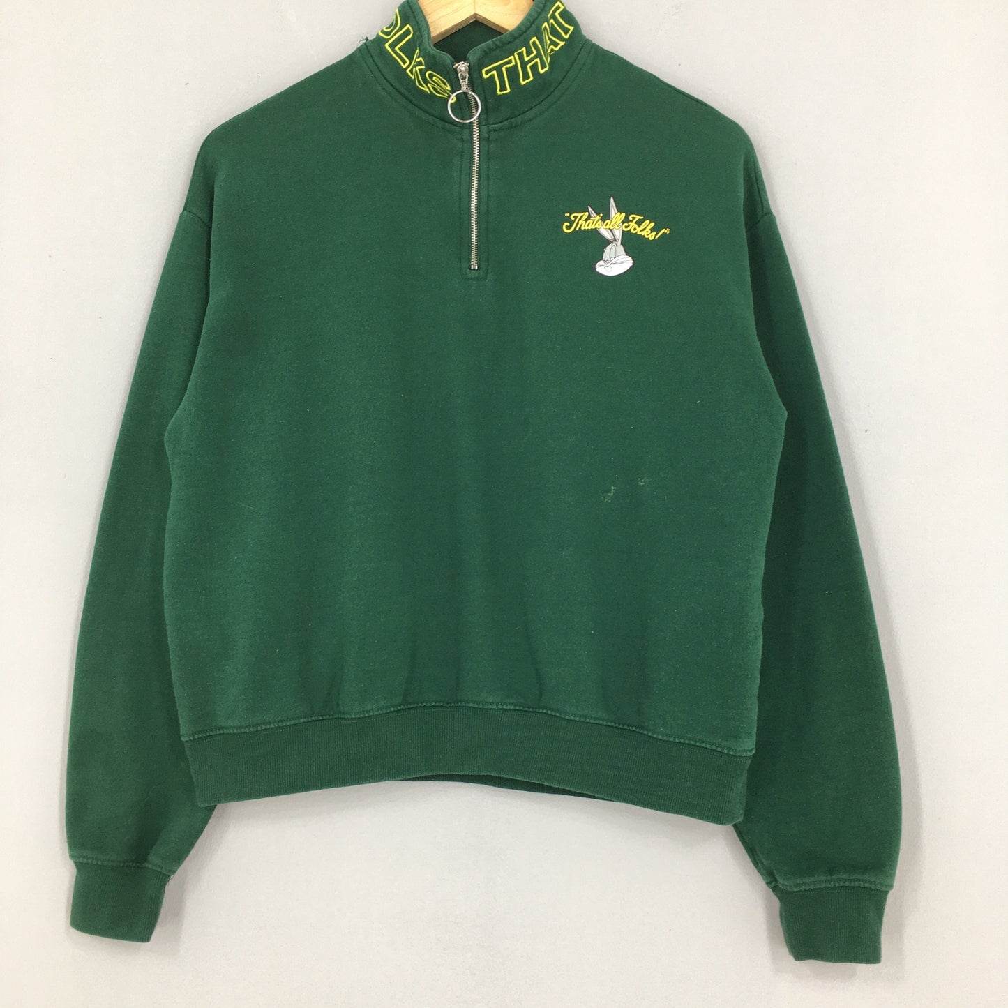 Looney Tunes Green Sweatshirt Medium