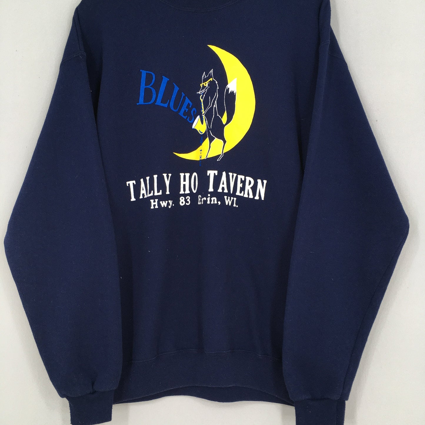 Tally Ho Tavern Restaurant Blue Sweater Large