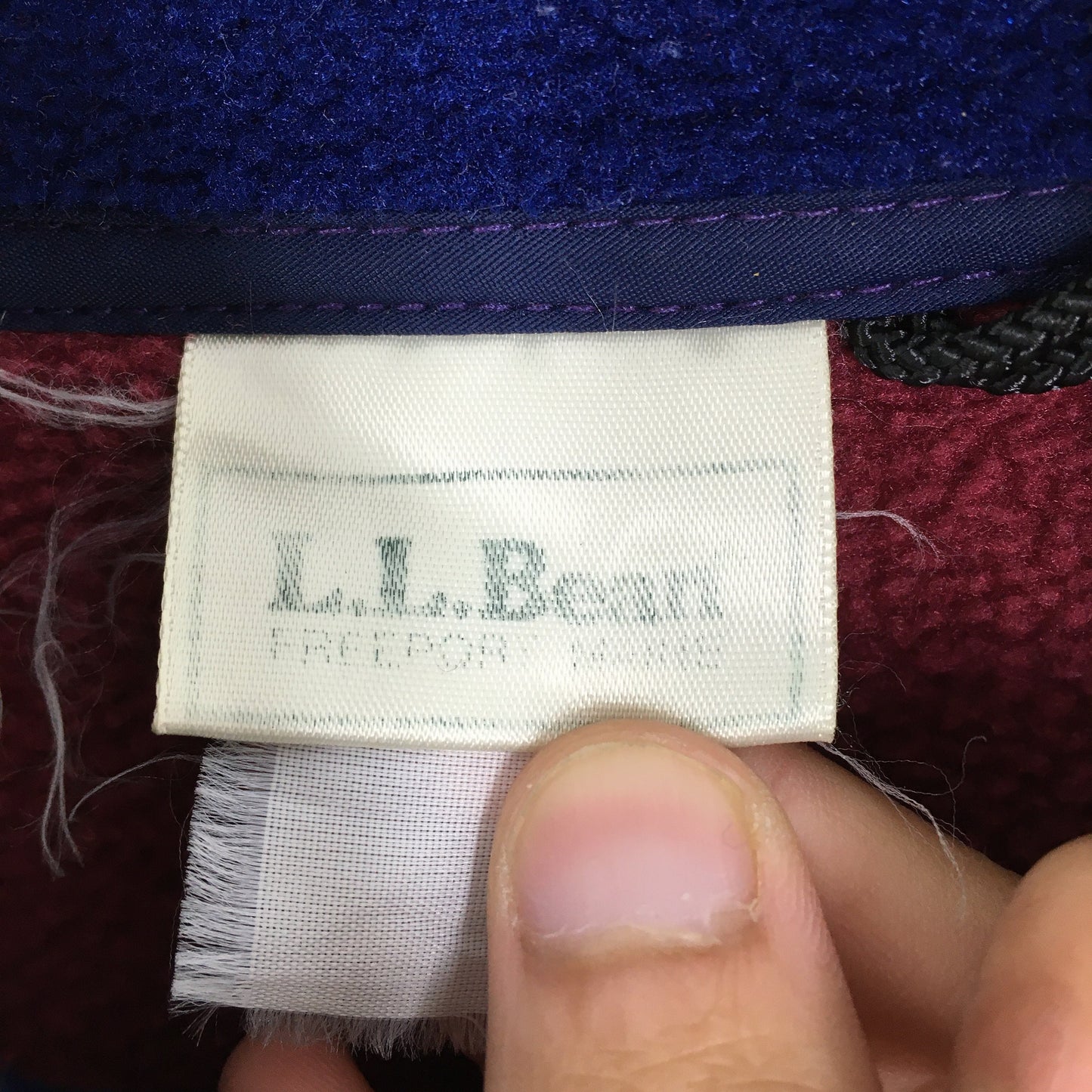 LL Bean Red Fleece Sweater Medium