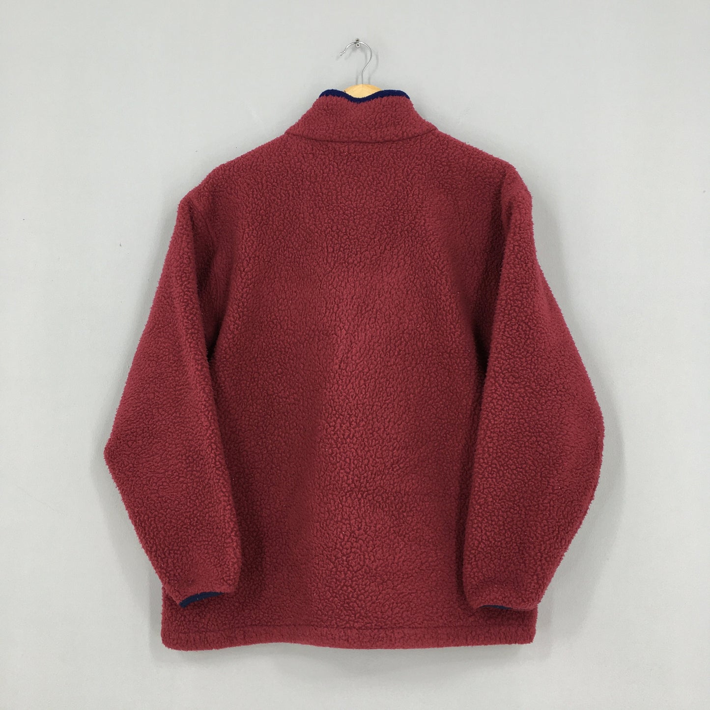 LL Bean Red Fleece Sweater Medium