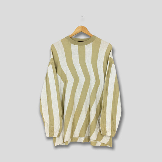 Issey Miyake Japan Stripes Longsleeve Tshirt Medium