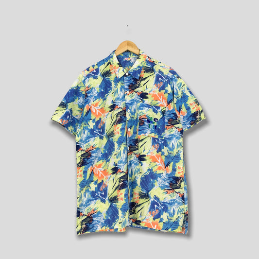 Ellesse Hawaiian Aloha Beach Wear Shirts Medium