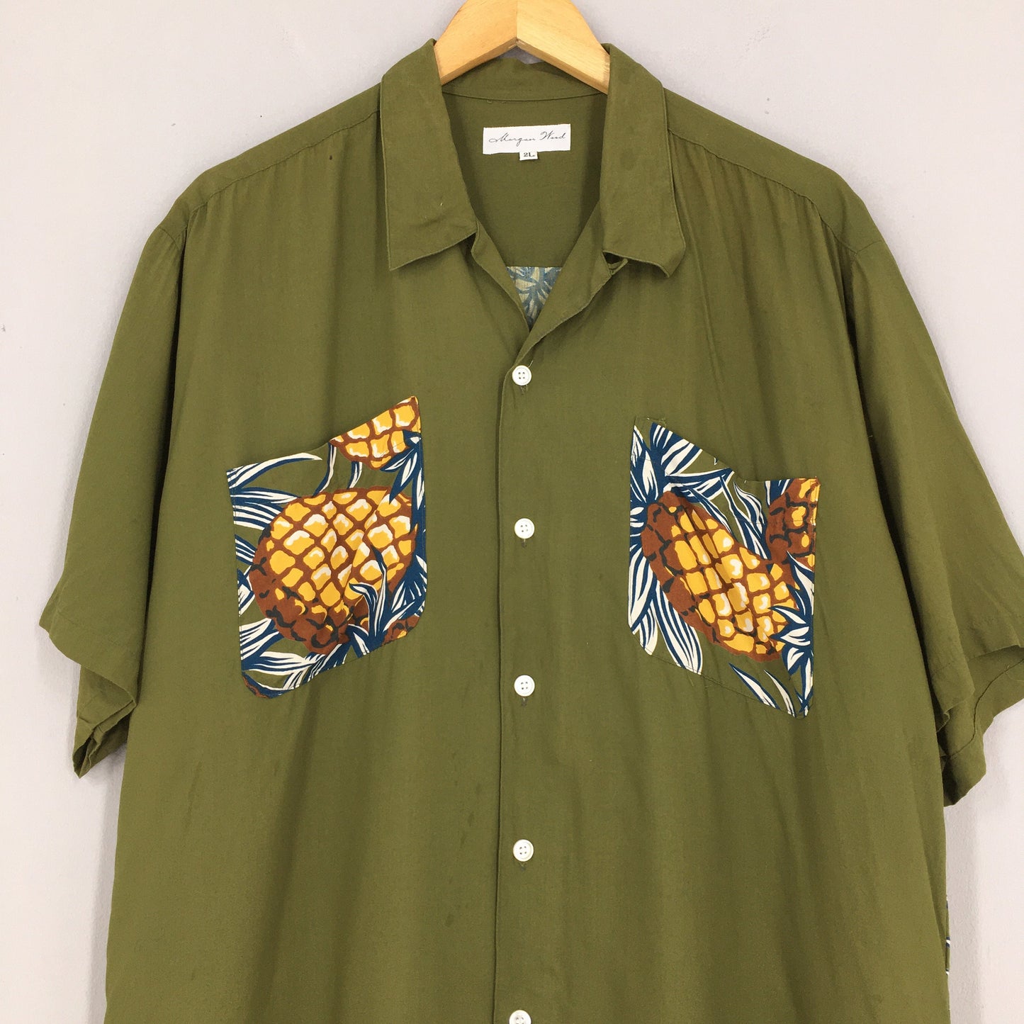 Hawaiian Pineapples Aloha Tropical Shirt Large