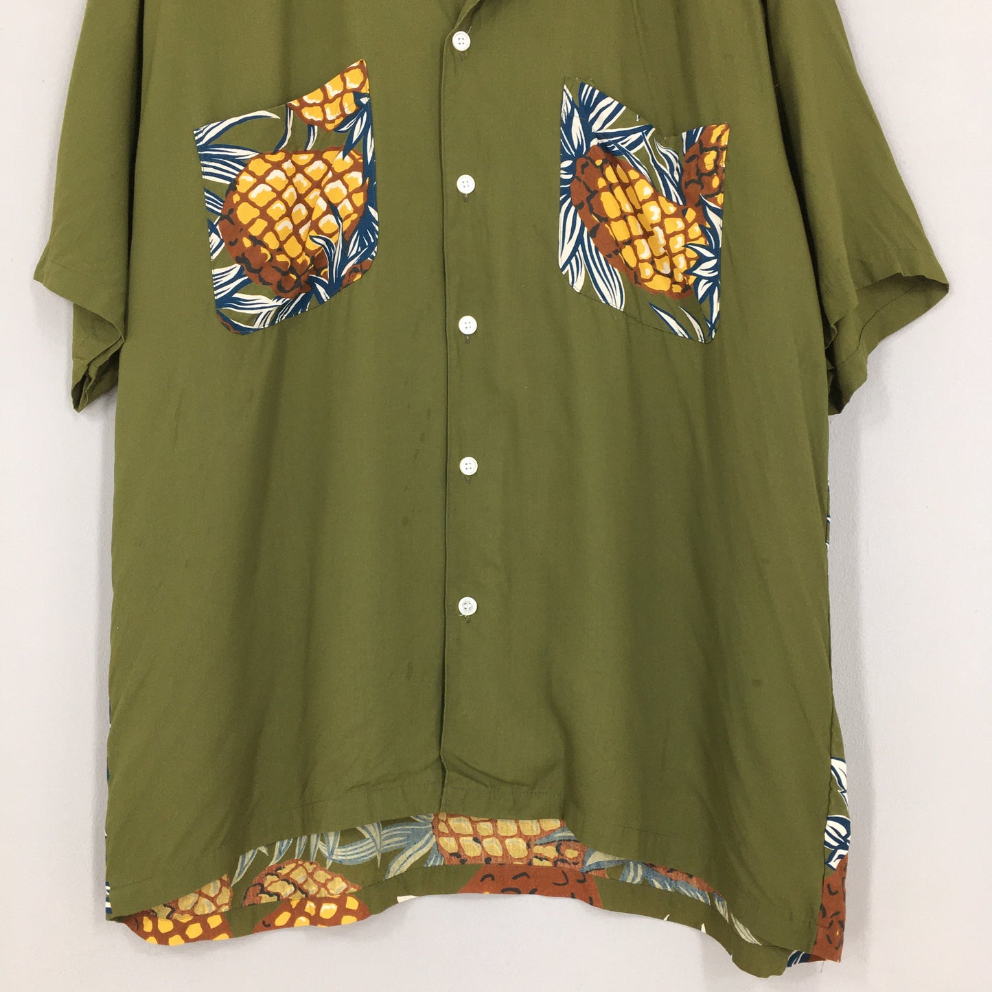 Hawaiian Pineapples Aloha Tropical Shirt Large