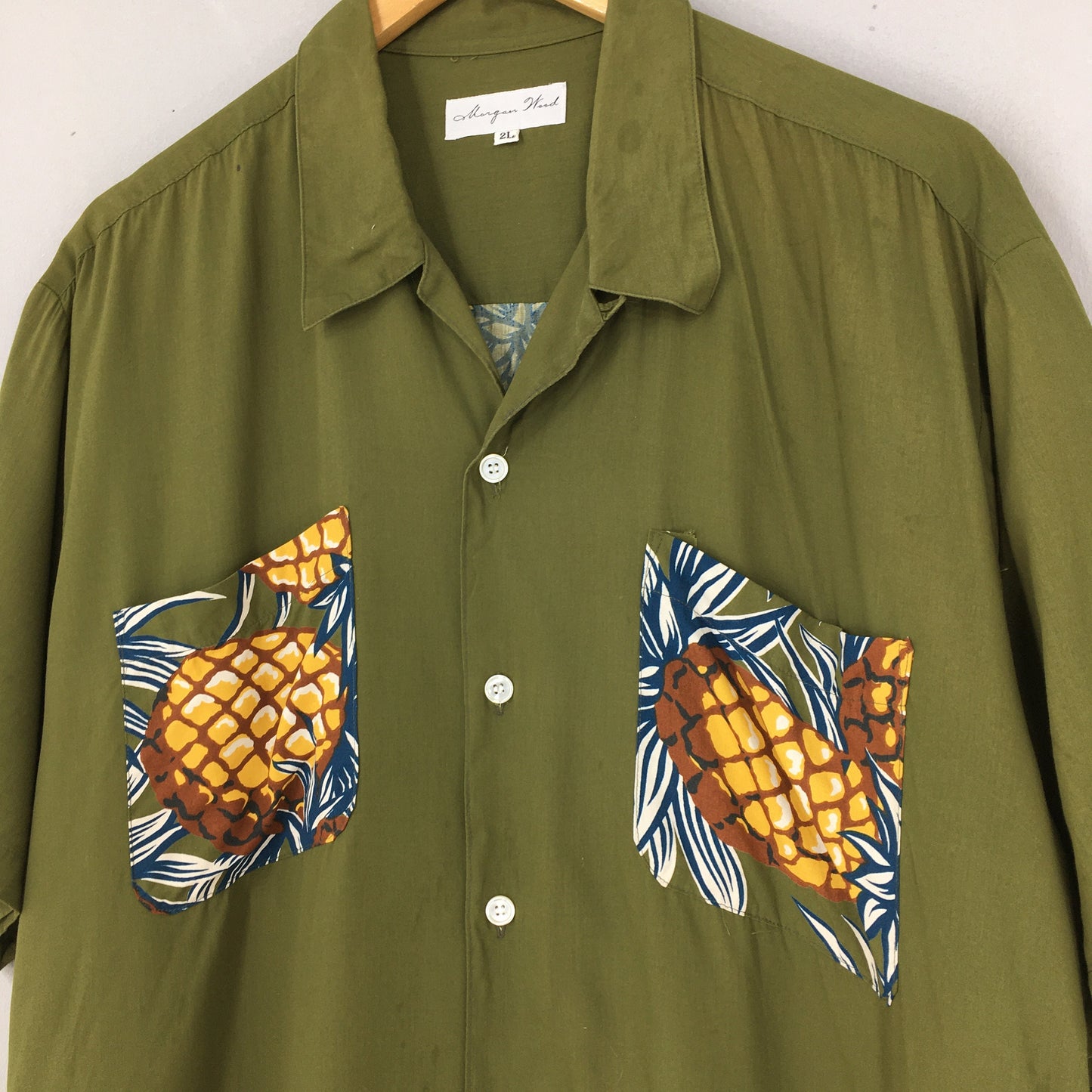 Hawaiian Pineapples Aloha Tropical Shirt Large