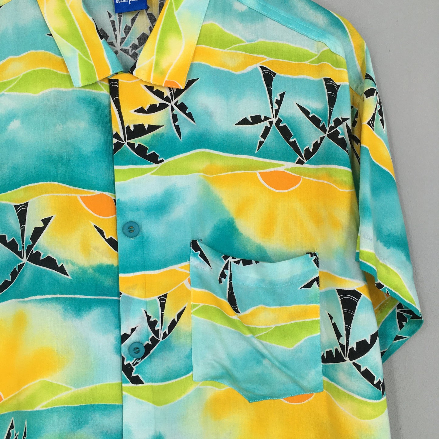 Ocean Pacific Surfing Hawaiian Shirt Large