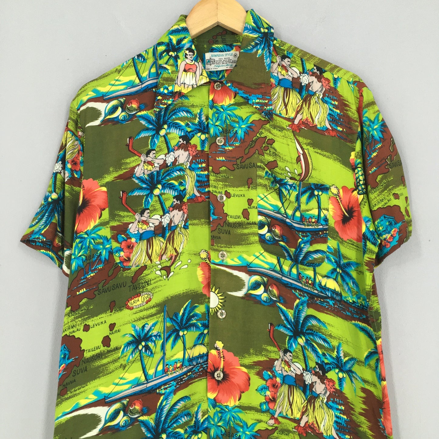 Hawaiian Hibiscus Aloha Tropical Shirt Medium