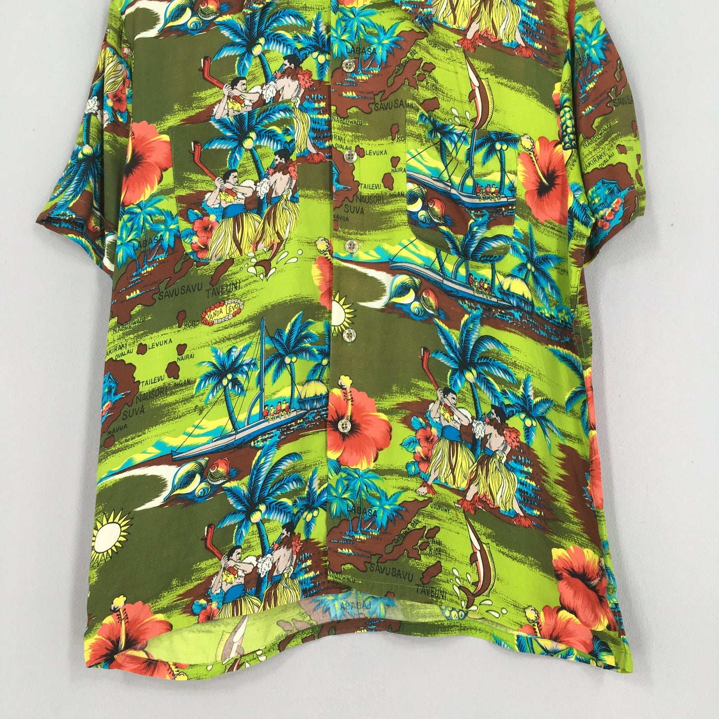 Hawaiian Hibiscus Aloha Tropical Shirt Medium