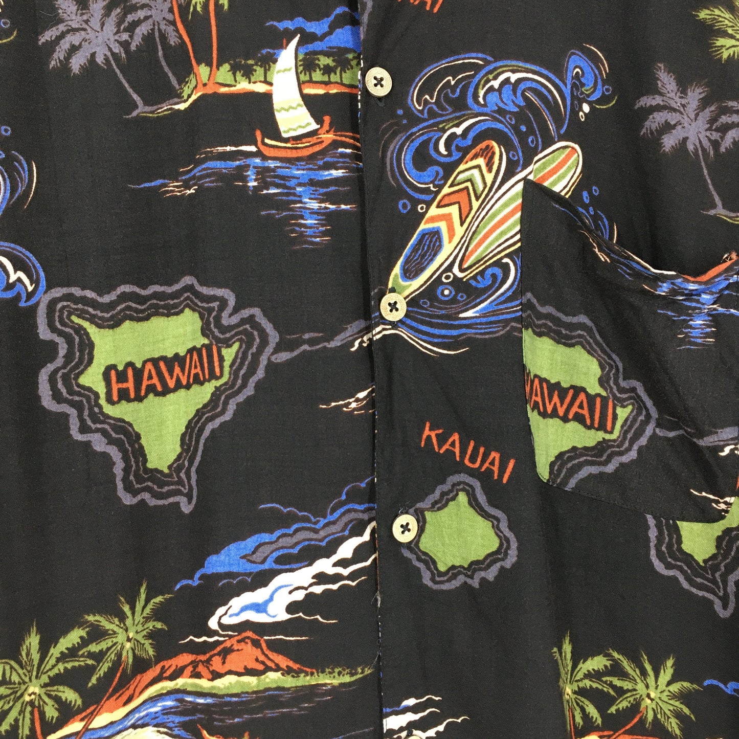 Hawaiian Maui Hawaii Aloha Tropical Rayon Shirt