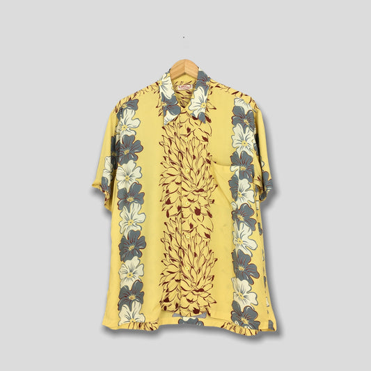 Hawaiian Rayon Sun Surf Japan Rayon Shirt Large