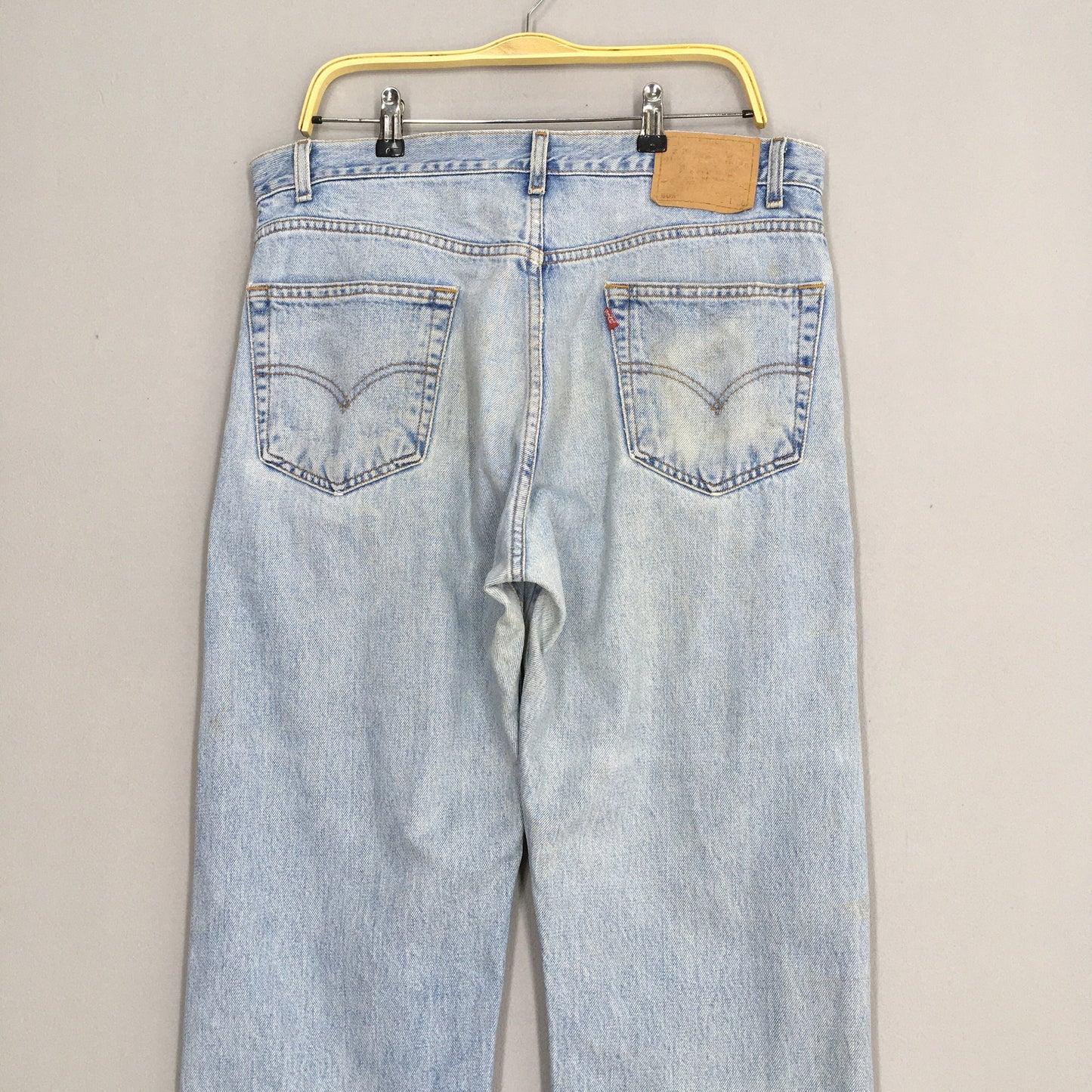 Levis 505 Pale Blue Stonewash Jeans Size 36x31