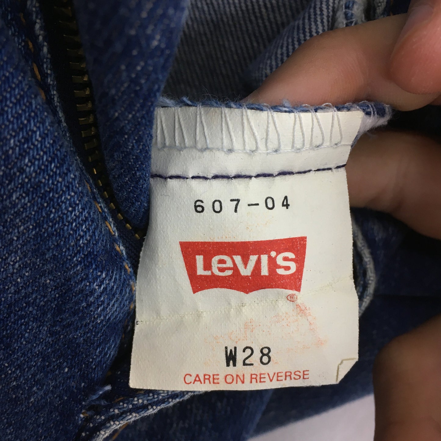 Levi's 607 Dark Blue Jeans Straight Leg Size 28x30