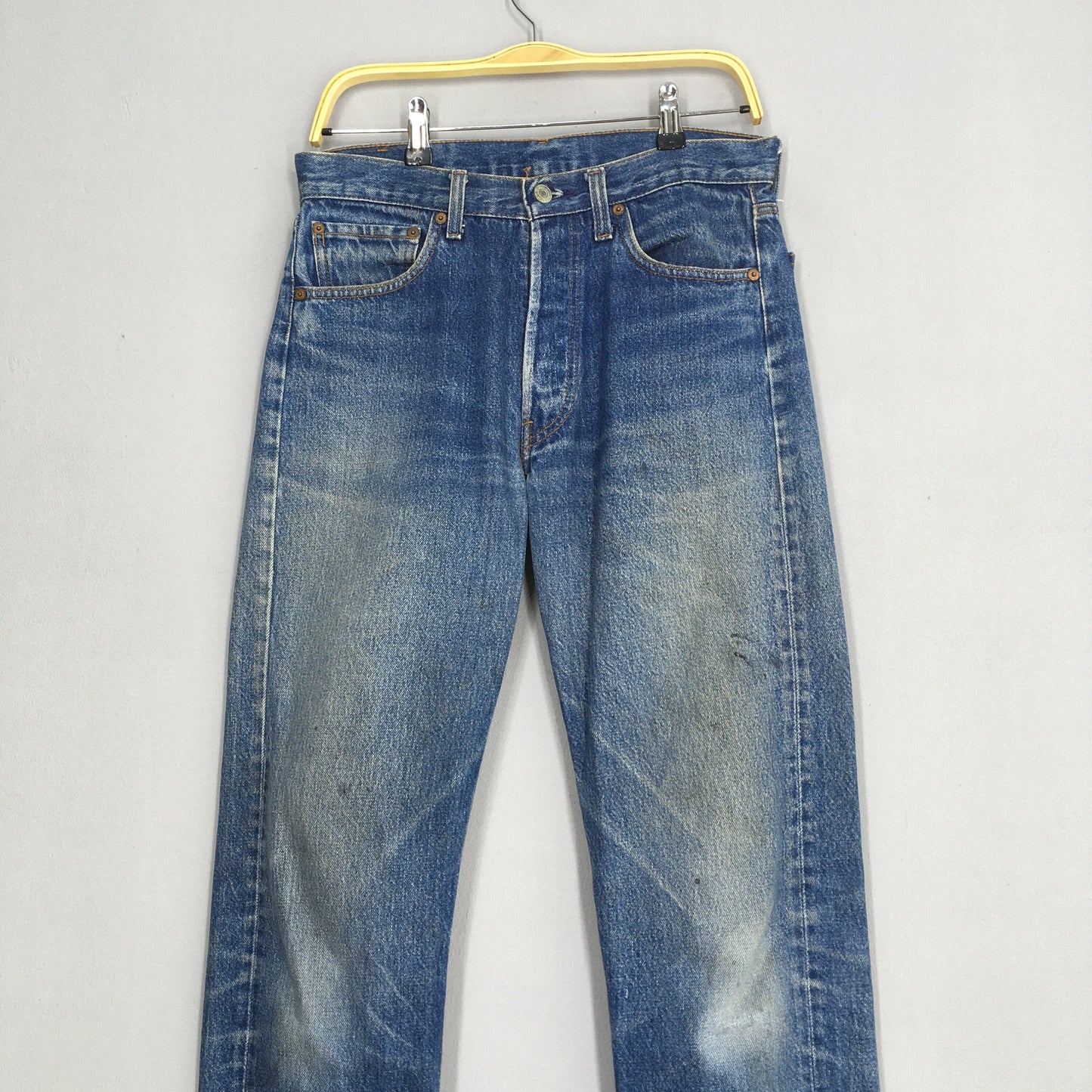 Levi's 501 Faded Blue Stone Washed Jeans Size 30x33