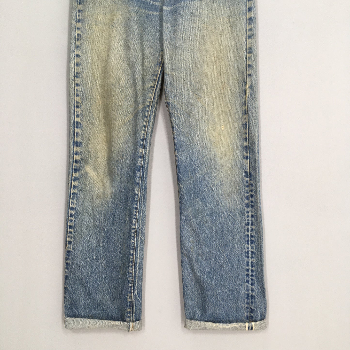 Levi's 501 Blue Faded Selvedge Jeans Size 31x28.5