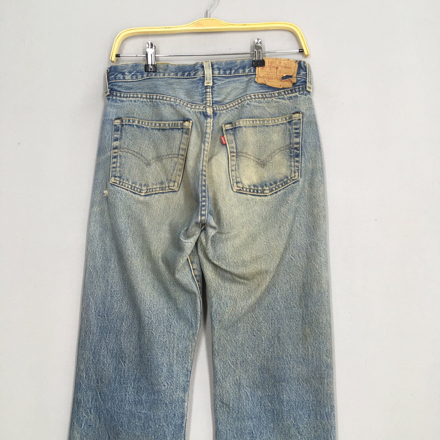 Levi's 501 Blue Faded Selvedge Jeans Size 31x28.5