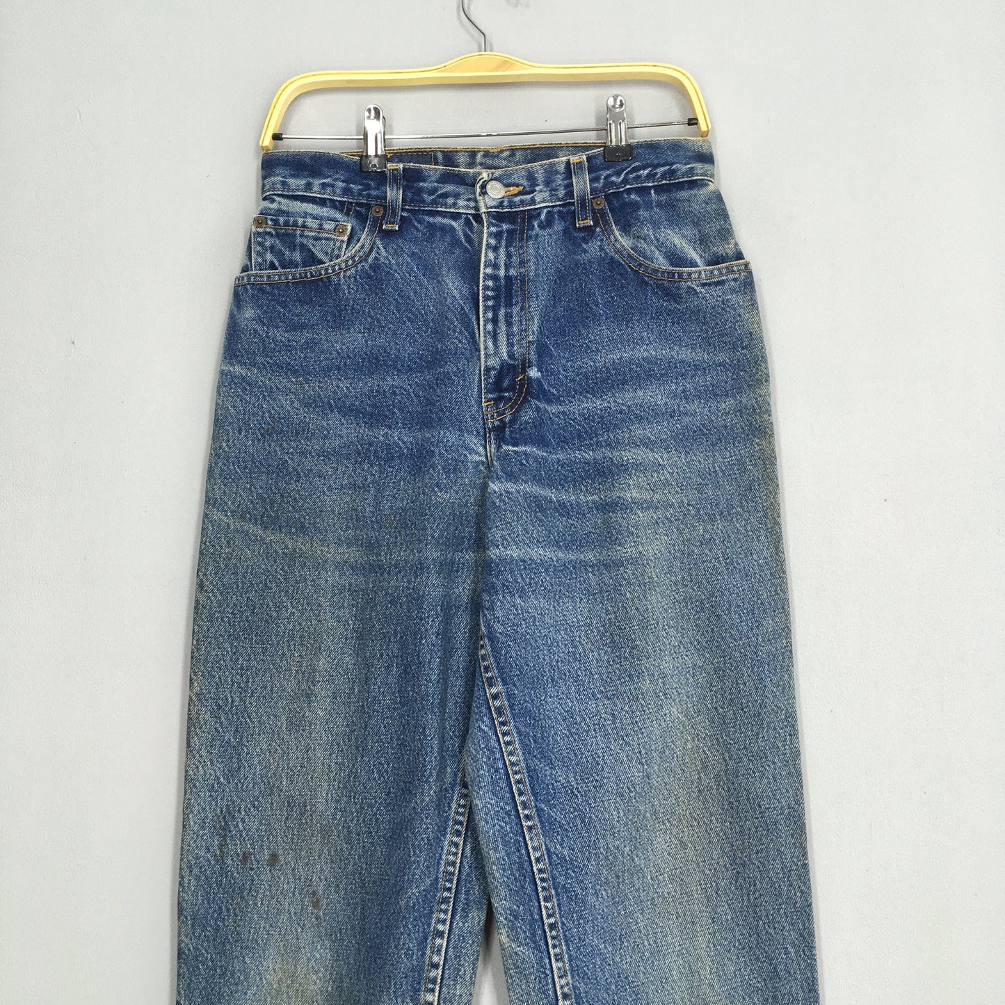 Levis 550 Jeans Relaxed Fit Stone Washed Denim Size 28x33