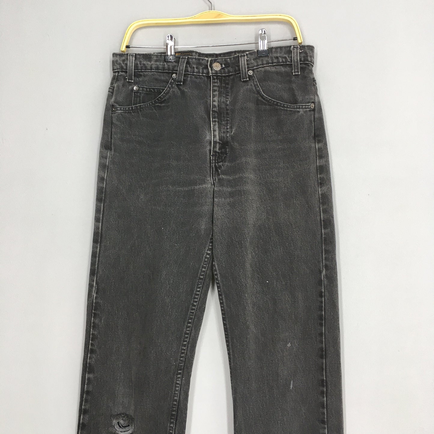 Levi's 505 Regular Fit Faded Black Jeans Size 32x35