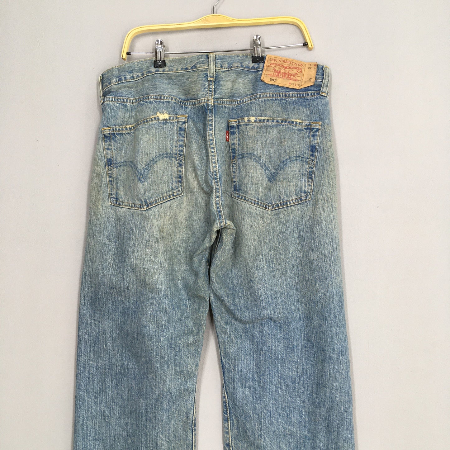 Levi's 501 Faded Dirty Jeans Distressed Denim Size 36x31