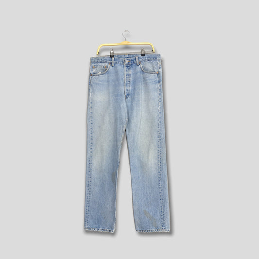 Levi's 501 Blue Faded Dirty Jeans Size 34x32