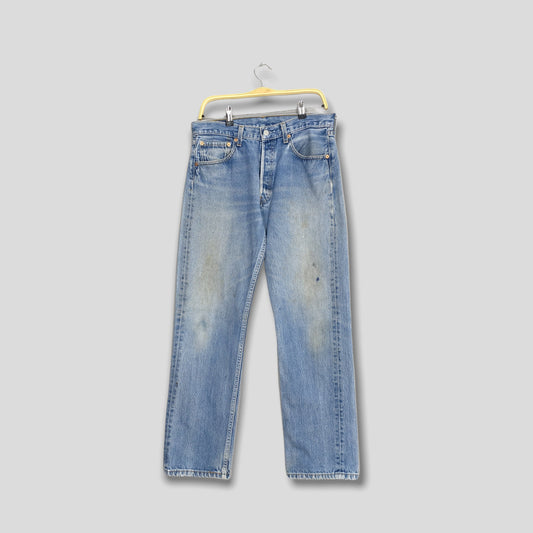 Levi's 501 Blue Jeans Faded Dirty Denim Size 32x30