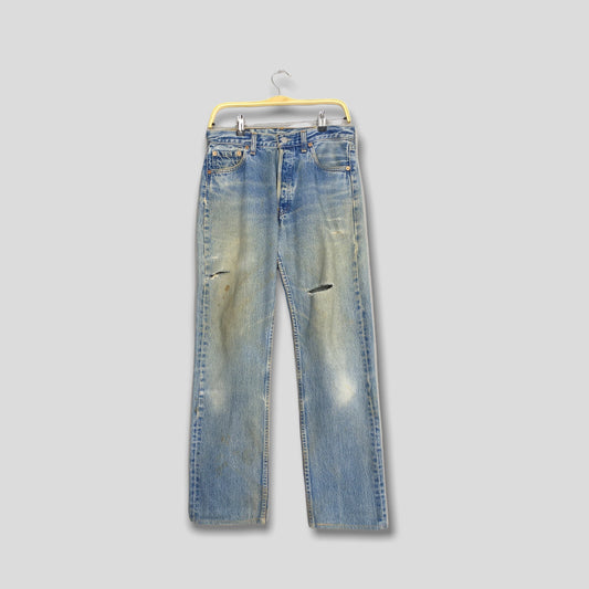 Levi's 501 Distressed Faded Blue Jeans 30x30