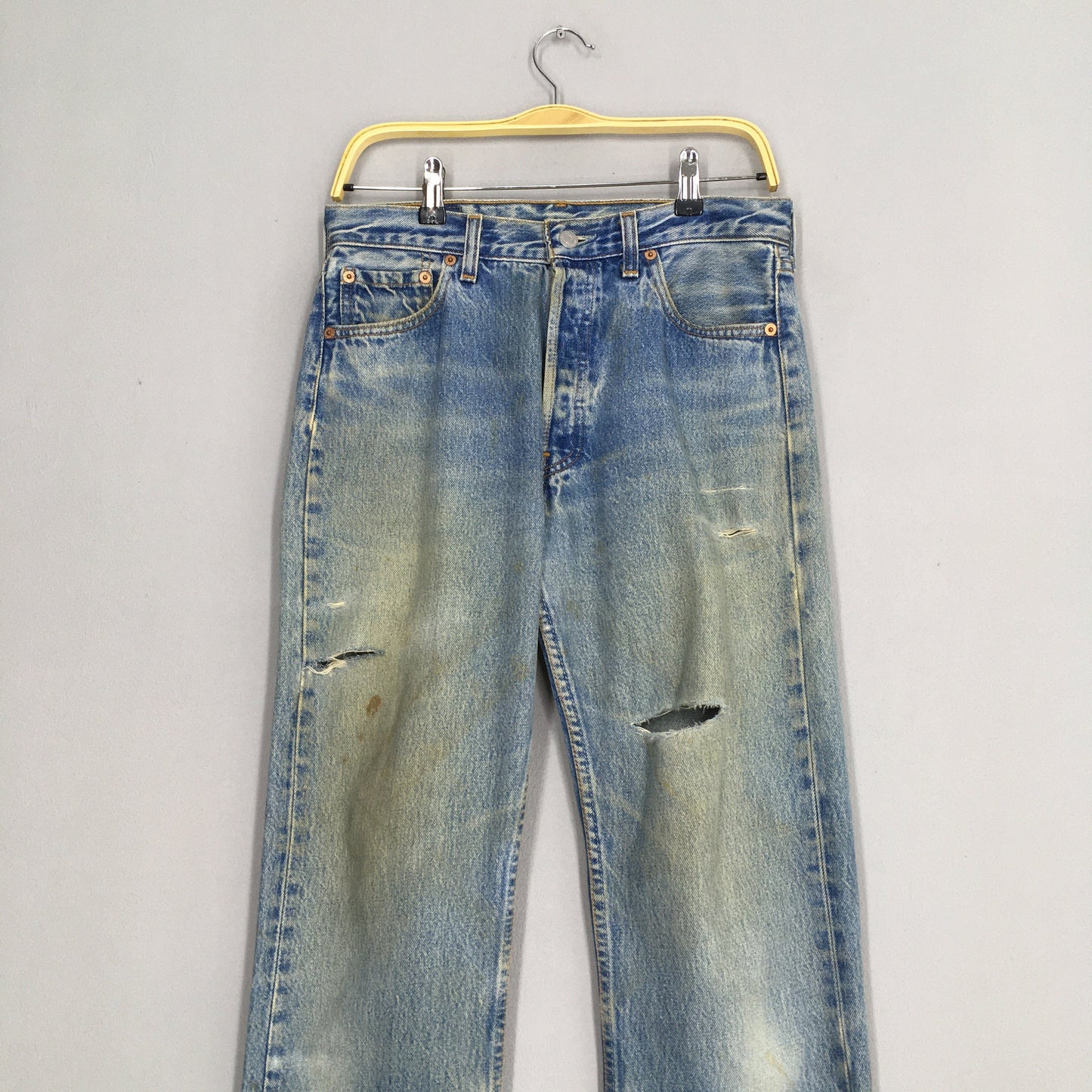 Levi's 501 Distressed Faded Blue Jeans 30x30