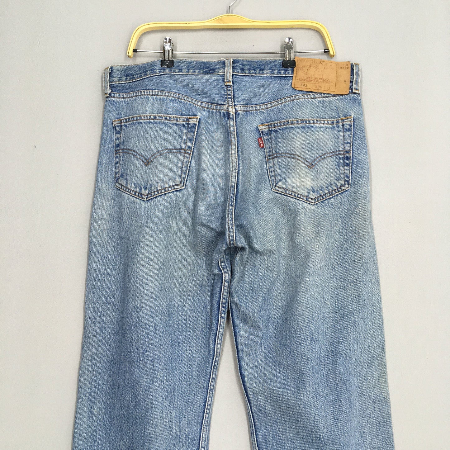 Levi's 501 Faded Blue Stonewash Jeans 36x32