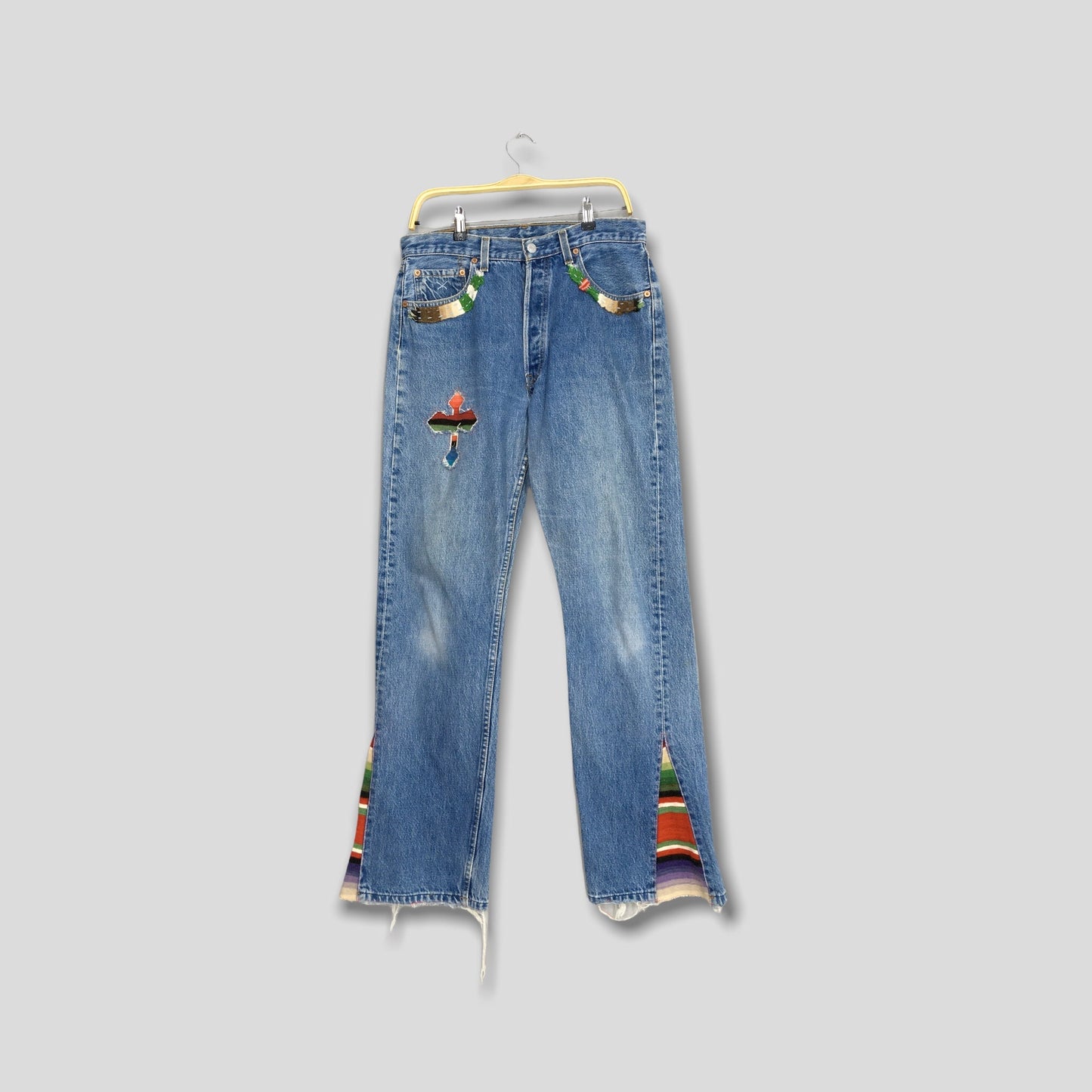 Levi's 501 Custom Rebuild Jeans Remake Size 32x33