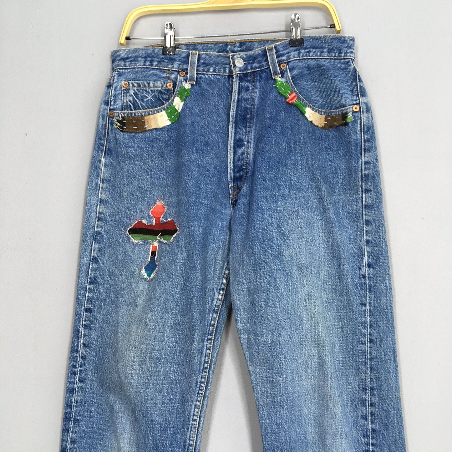 Levi's 501 Custom Rebuild Jeans Remake Size 32x33