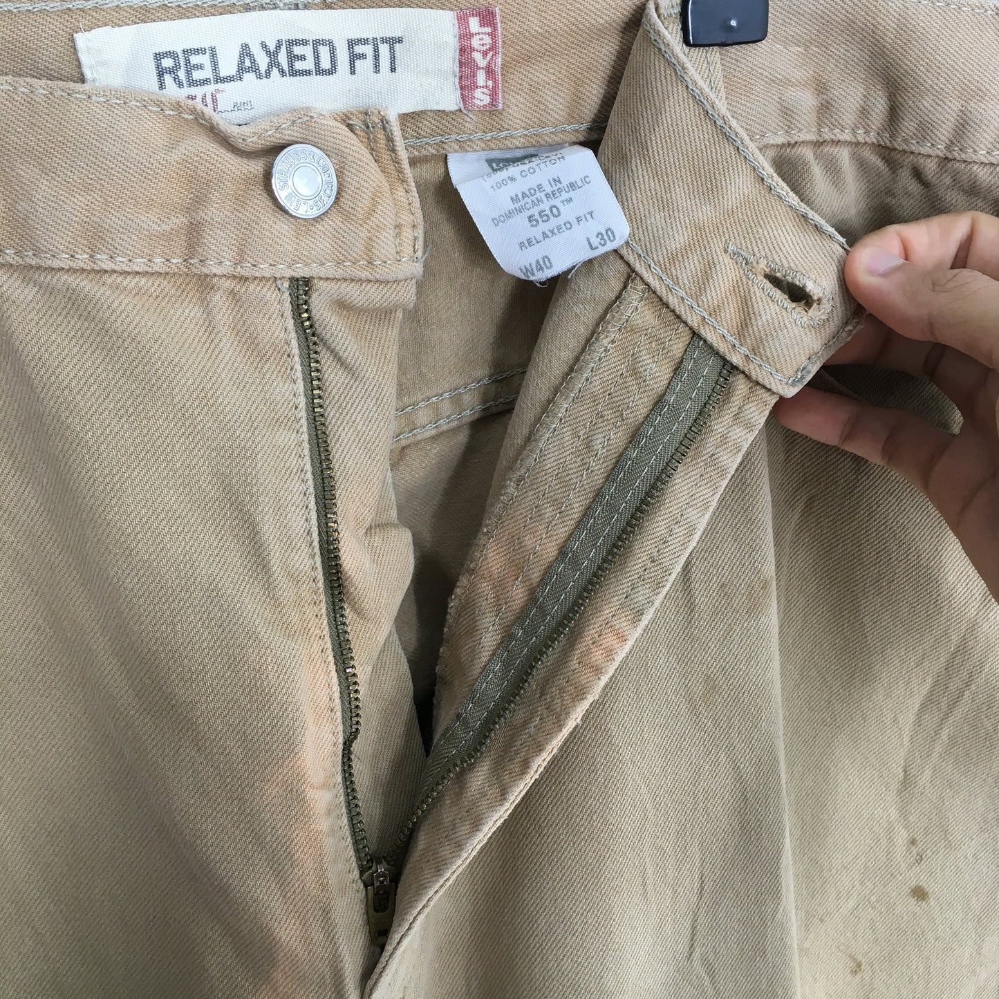 Levi's 550 Brown Relaxed Fit Jeans Size 38x30