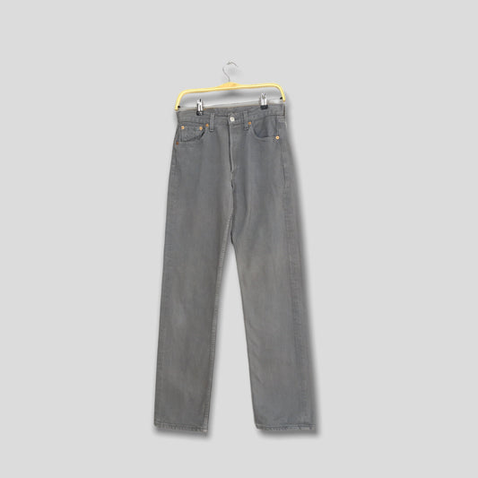 Levi's 501 Grey Overdyed Slim Fit Jeans Size 28x32