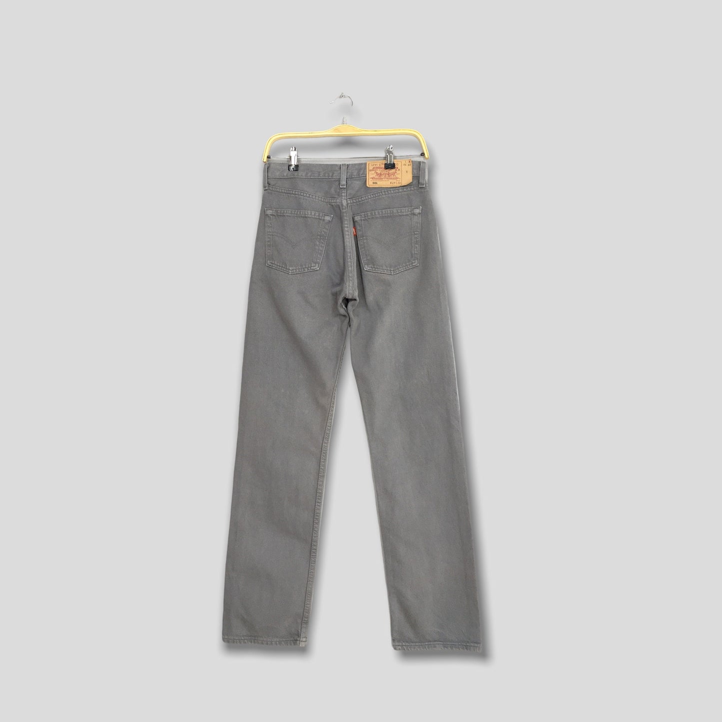 Levi's 501 Grey Overdyed Slim Fit Jeans Size 28x32