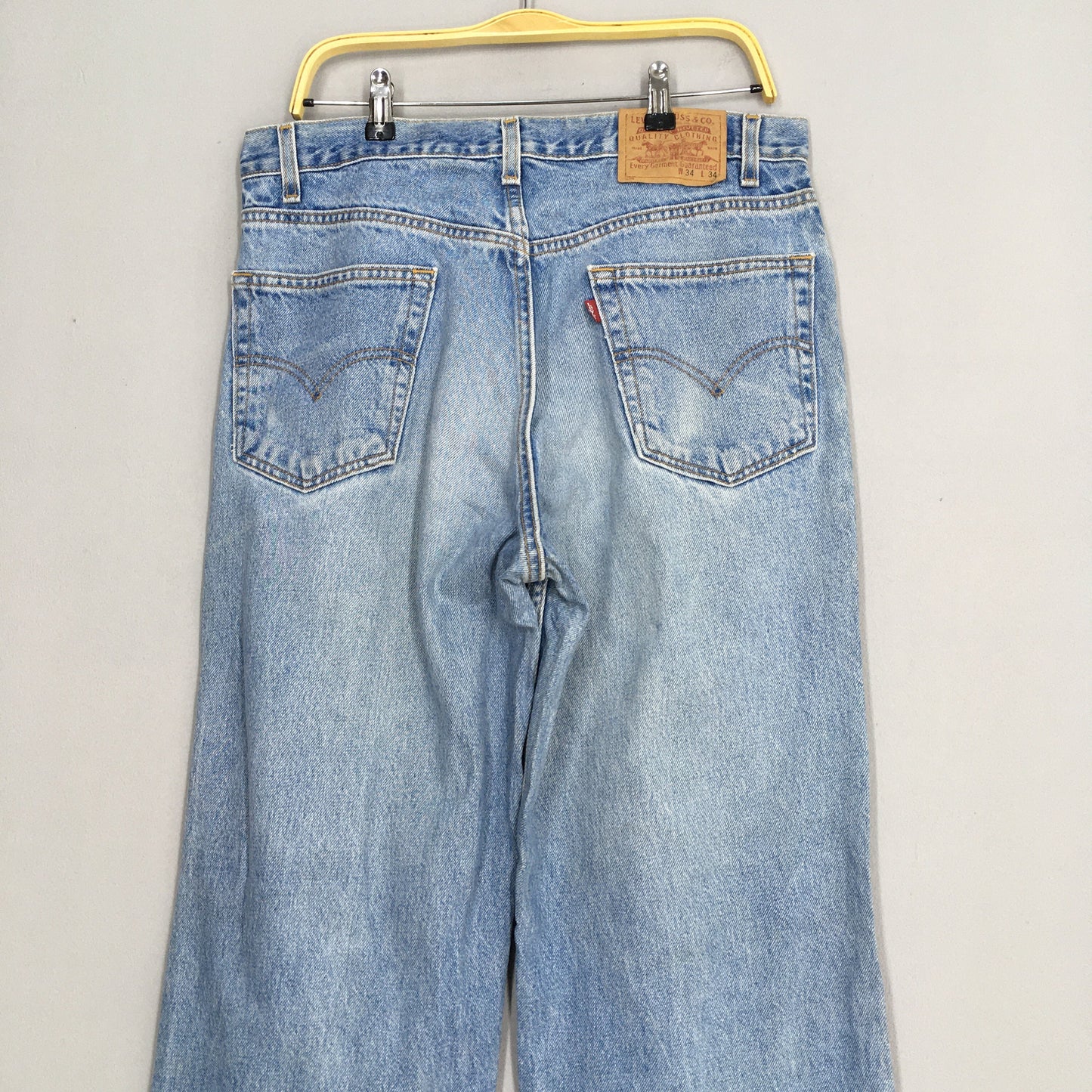 Levi's 505 Relaxed Fit Blue Stonewash Jeans Size 33x38