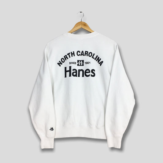 Hanes Usa North Carolina White Sweatshirt Small