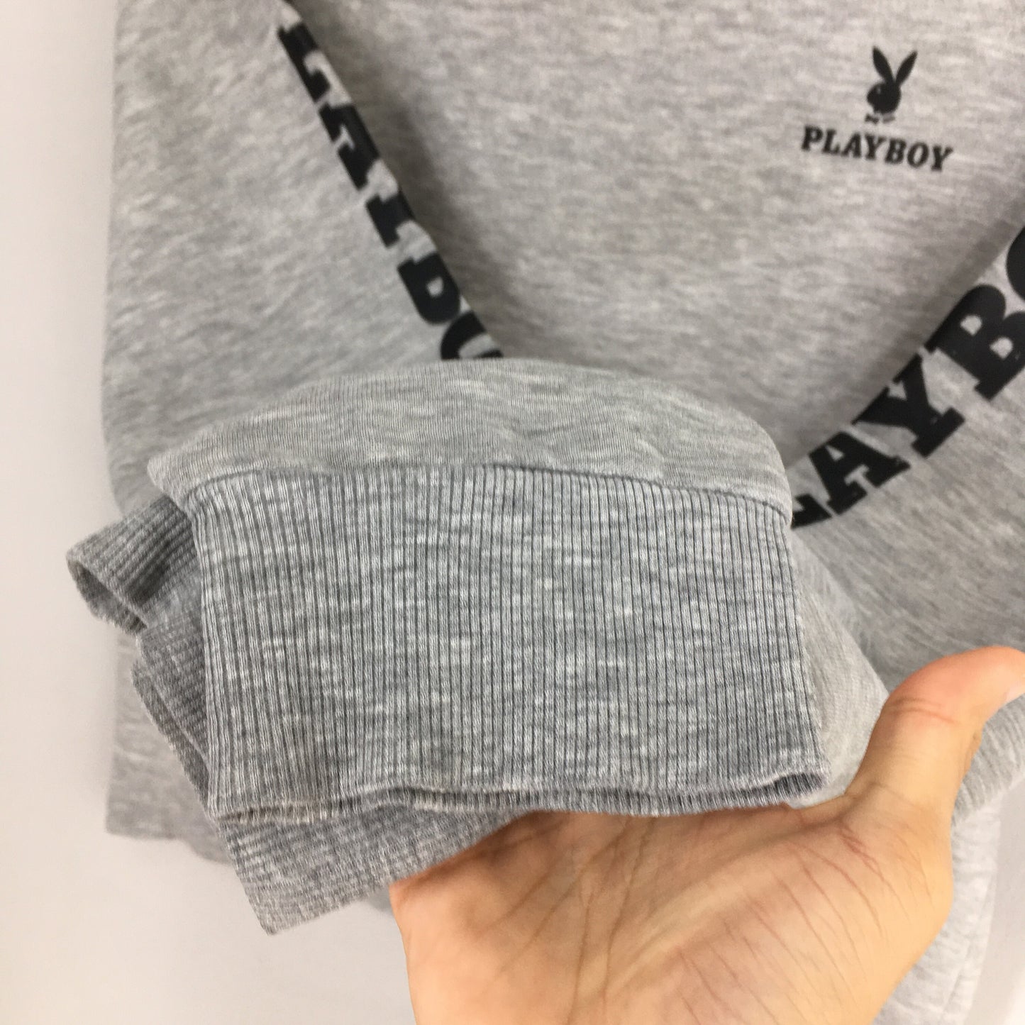 Playboy Bunny Sweatshirt Gray Medium