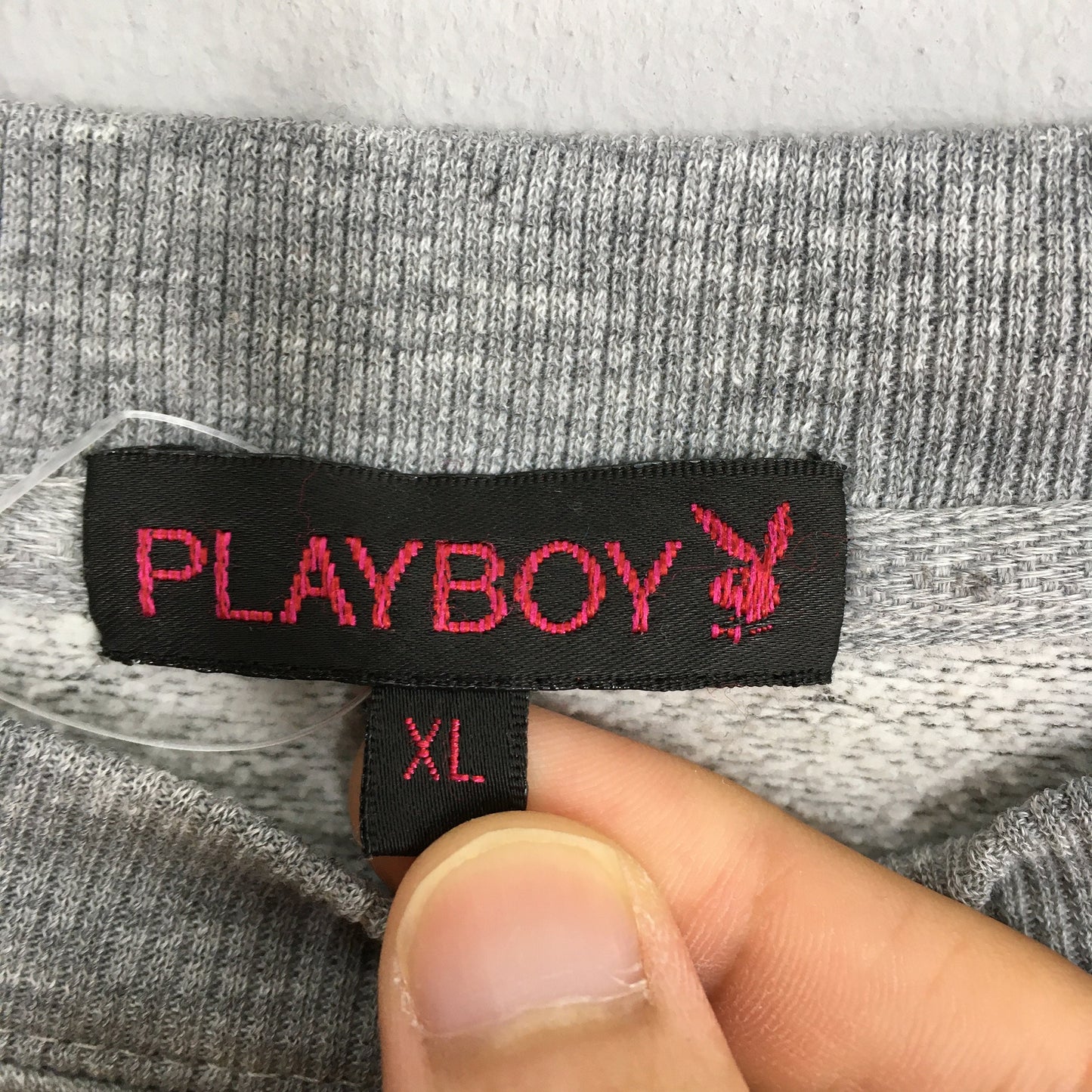 Playboy Bunny Sweatshirt Gray Medium