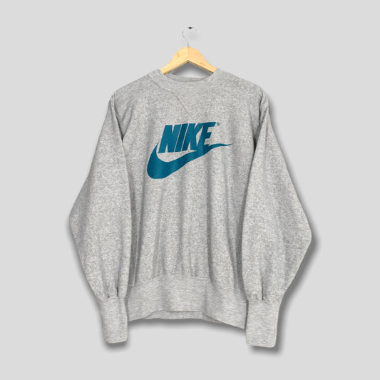 Nike Swoosh Gray Sweatshirt Large