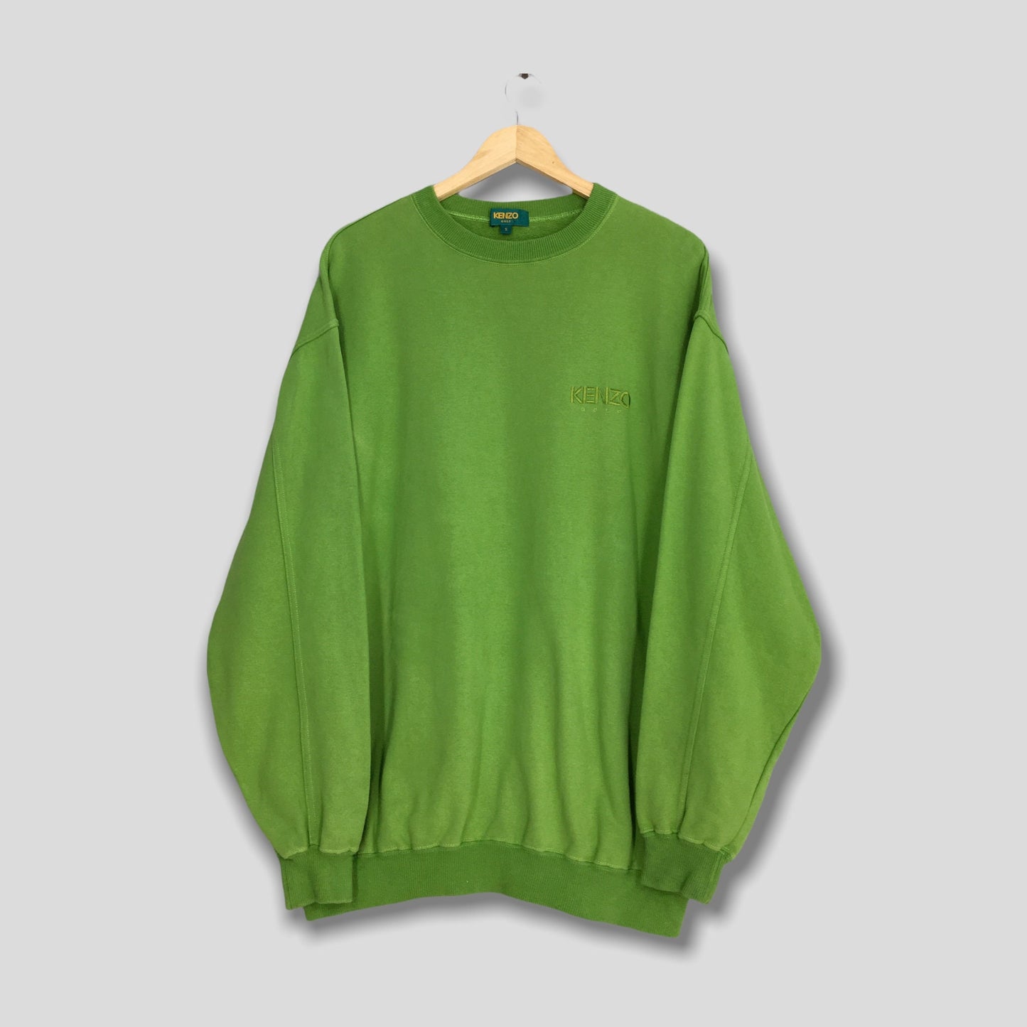 Kenzo Golf Embroidery Green Sweatshirt Large