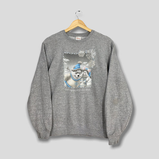 Winnie The Pooh Disney Gray Sweatshirt Small