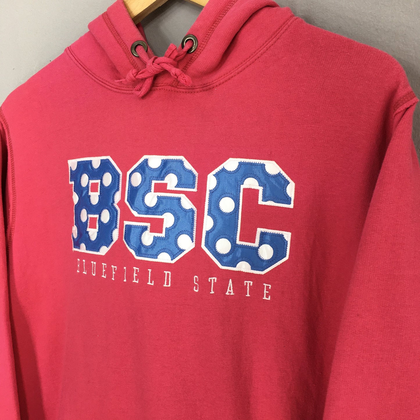 Bluefield State College Pink Hoodie Sweatshirt Medium