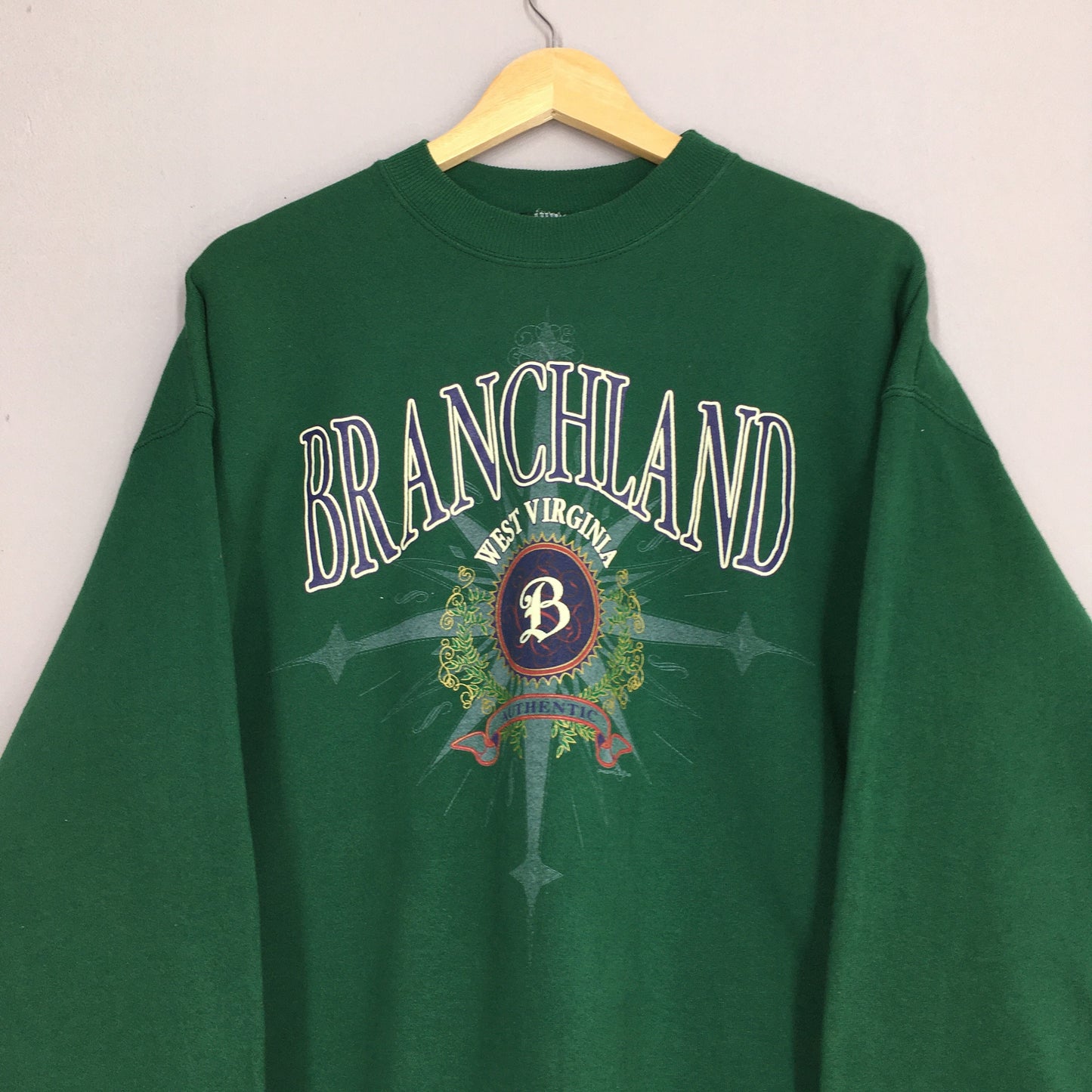 Branchland West Virginia Green Sweatshirt XLarge