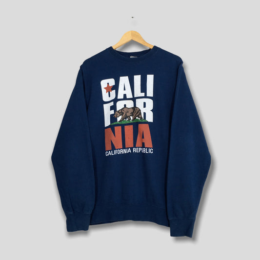 California Republic Cali Blue Sweatshirt Large