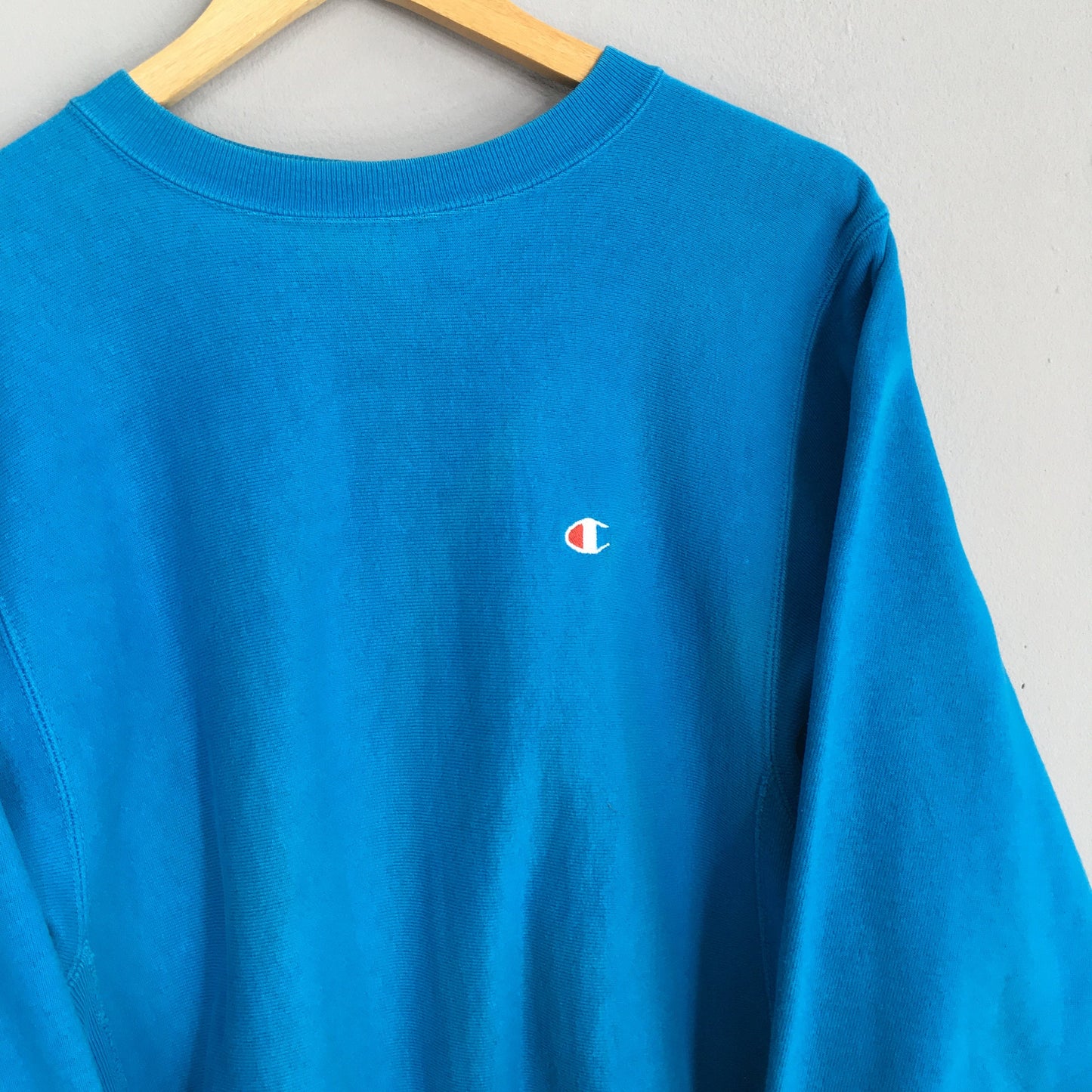 Champion Reverse Weave Ocean Blue Sweatshirt Medium