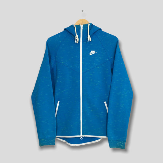 Nike Hoodie Zipper Sweater Blue Small