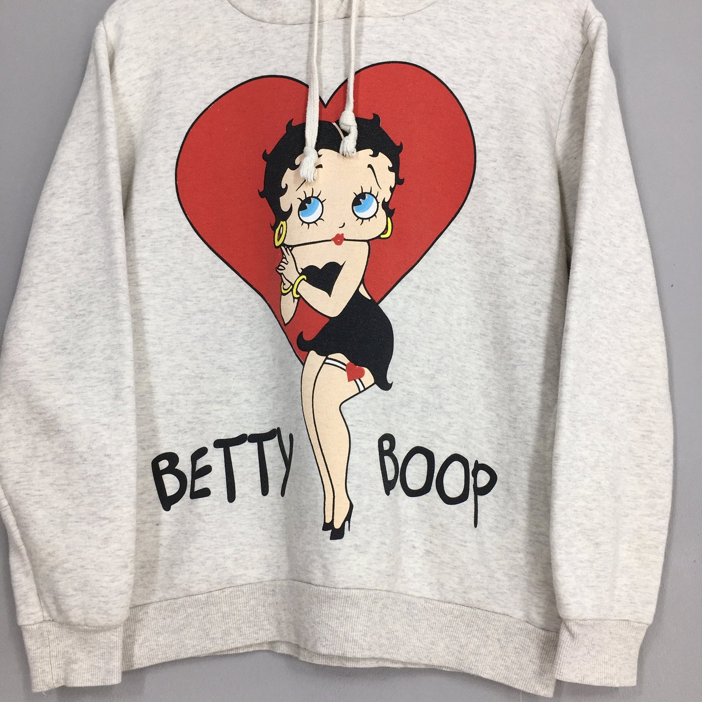 Betty Boop Sweatshirt Hoodie Women Gray Medium