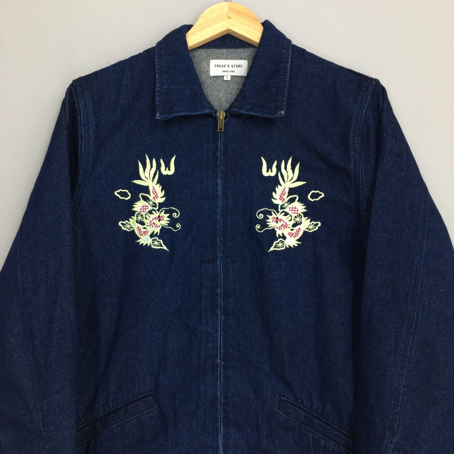 Sukajan Dragon Denim Jacket Large