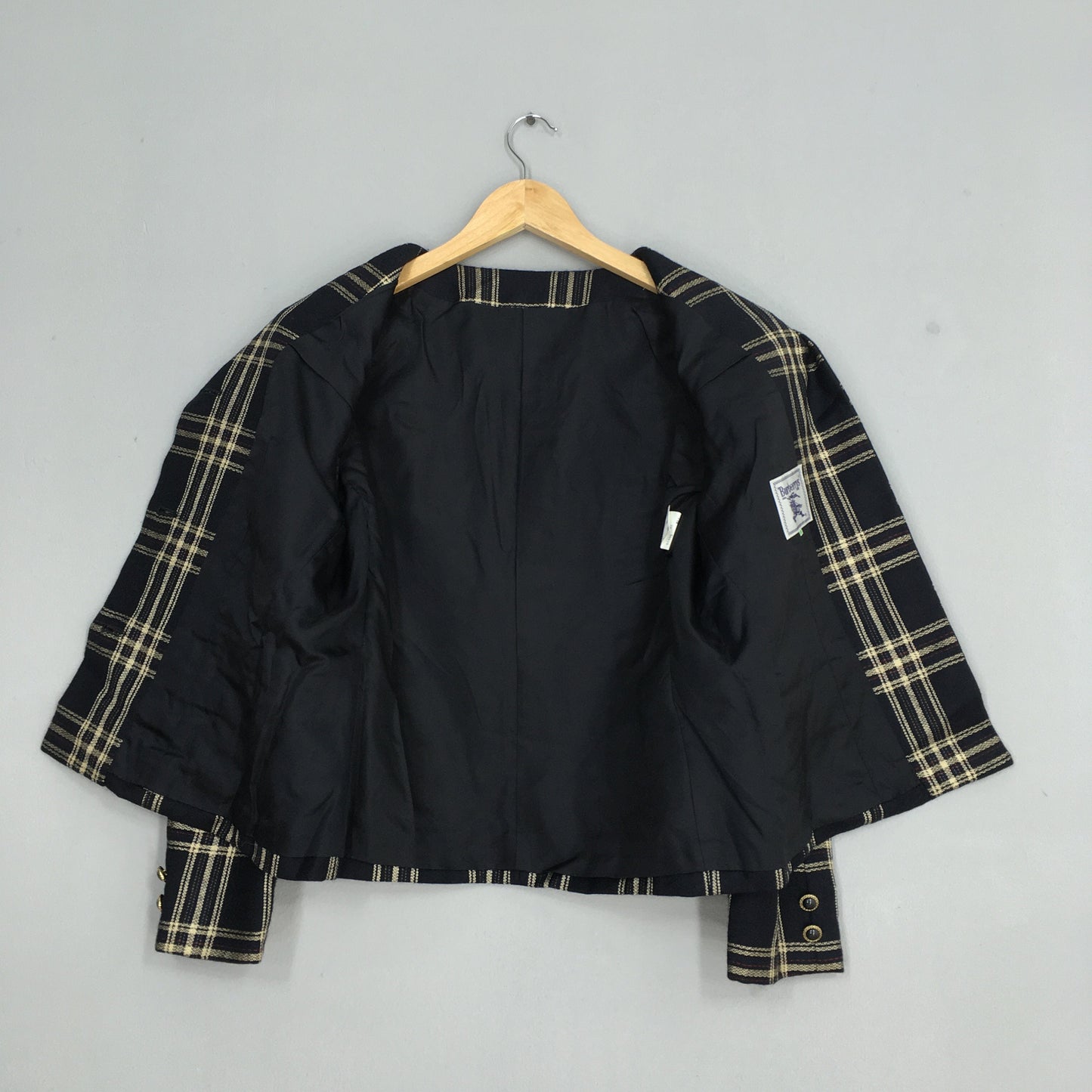 Burberrys Blouson Checkered Coat Women Small