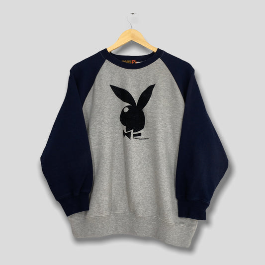 Playboy Bunny Raglan Sweatshirt Women Large