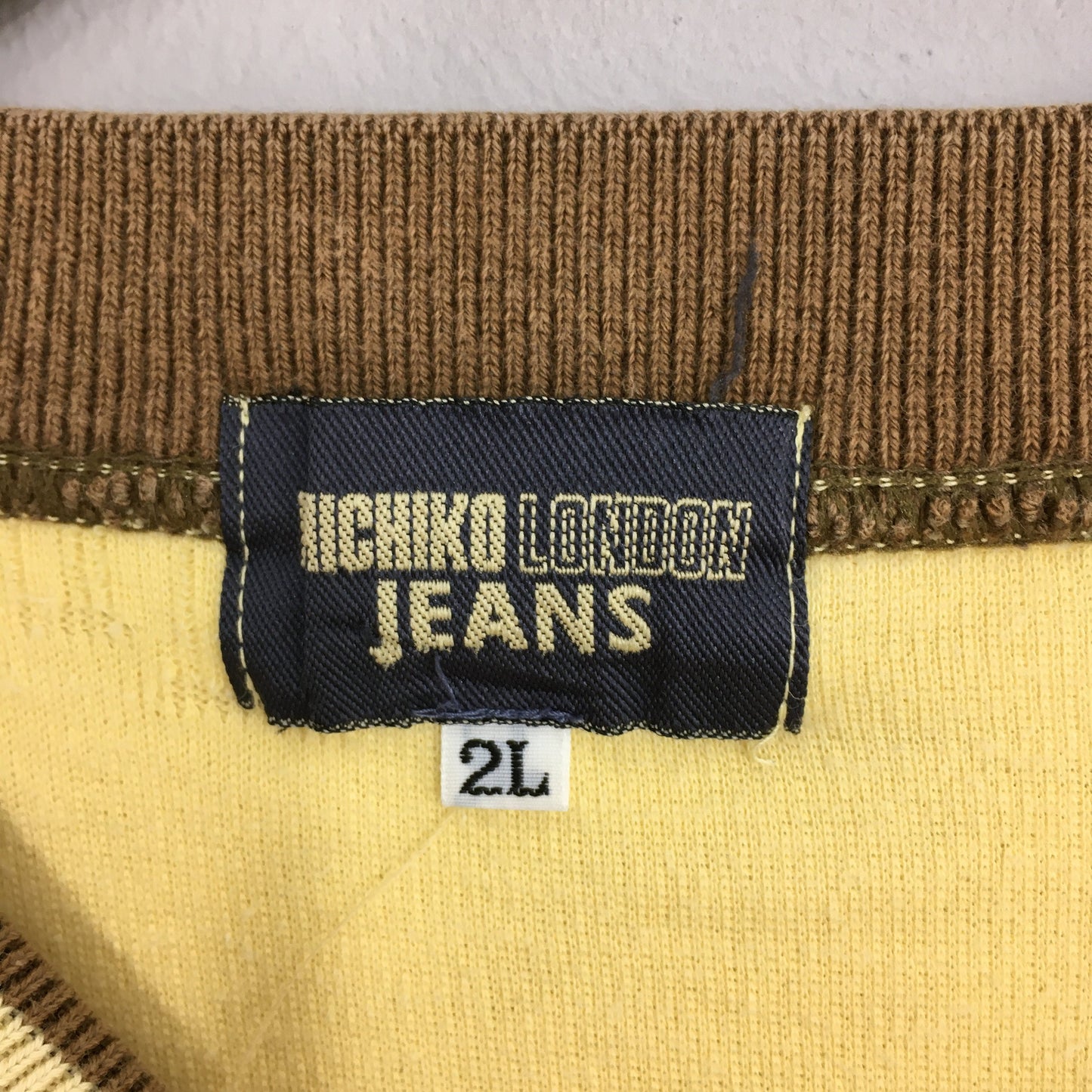 Michiko London Jeans Sweater Yellow Medium